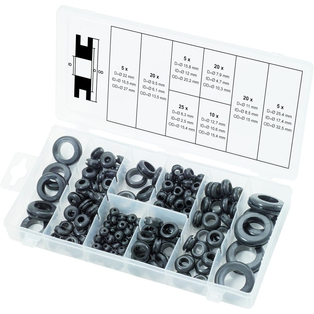 Sortiment Gummi-Durchgangstüllen 110-tlg, Bild 2