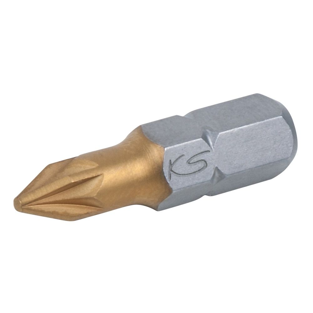KS TOOLS TiN Bit 1/4 Zoll PH PZ Schlitz 25 und 50 mm