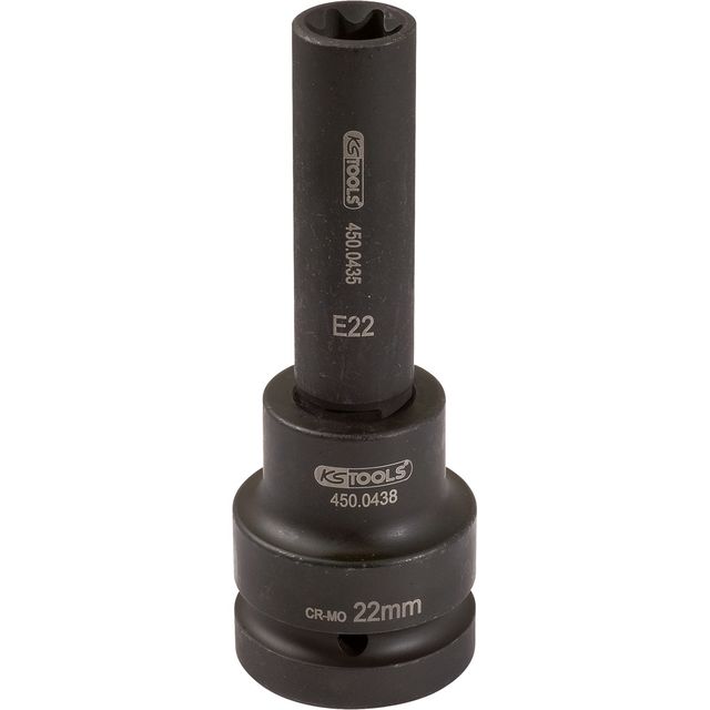 1" Kraft-Stecknuss E-Torx, lang, E18
