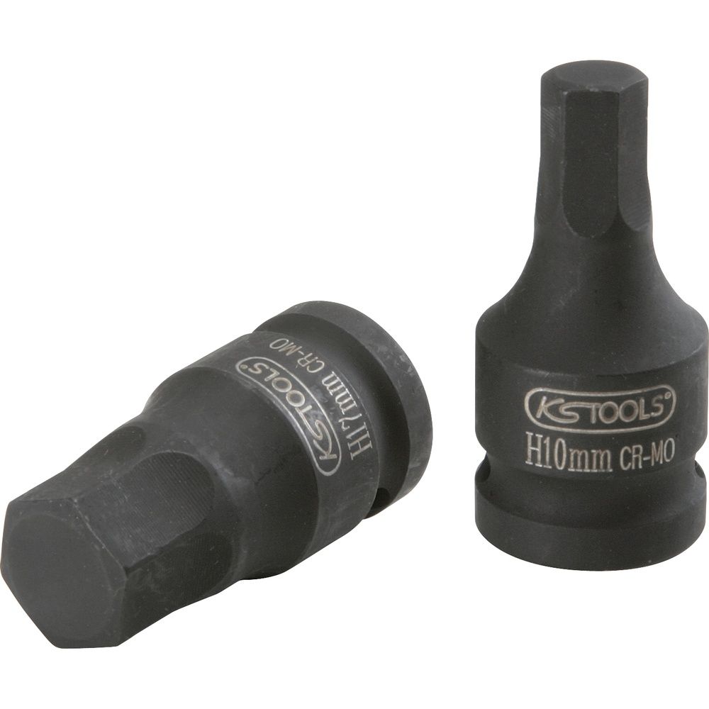 1/2" Kraft-Bit-Stecknuss Innensechskant, kurz, 10 mm