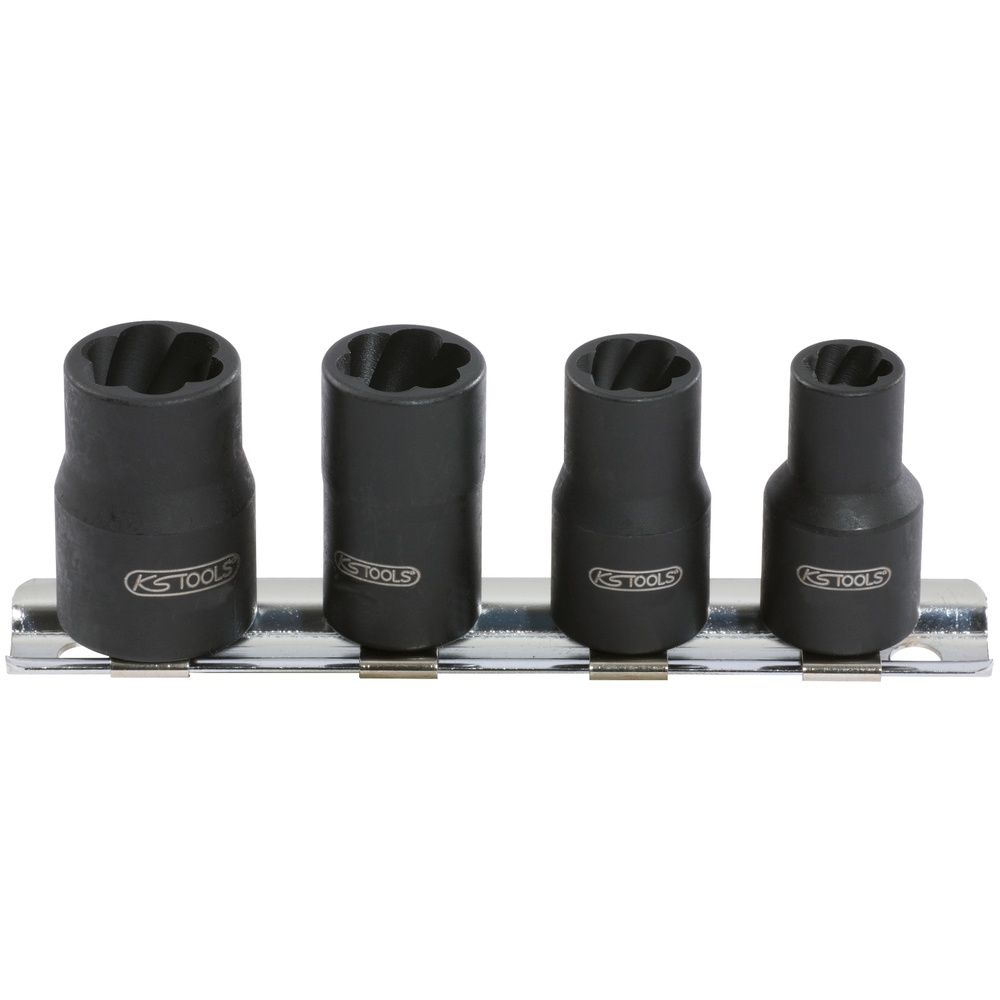 1/4" Spiral-Profil-Stecknuss-Satz, 4-tlg, 8-13mm