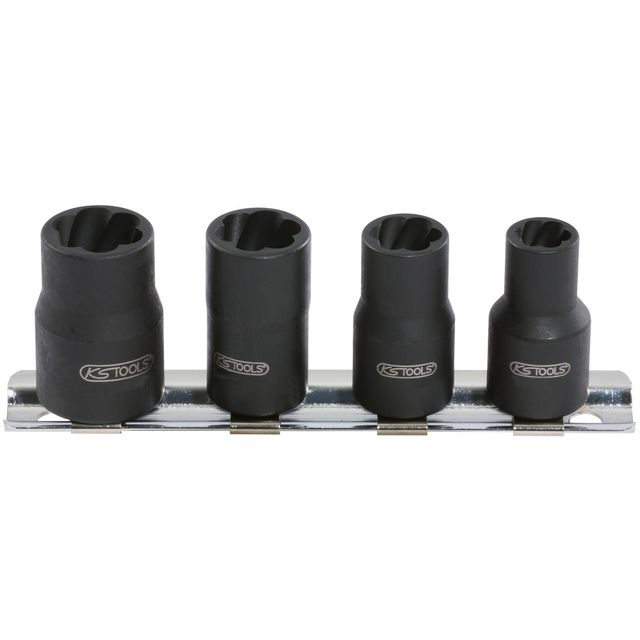 1/4" Spiral-Profil-Stecknuss-Satz, 4-tlg, 8-13mm