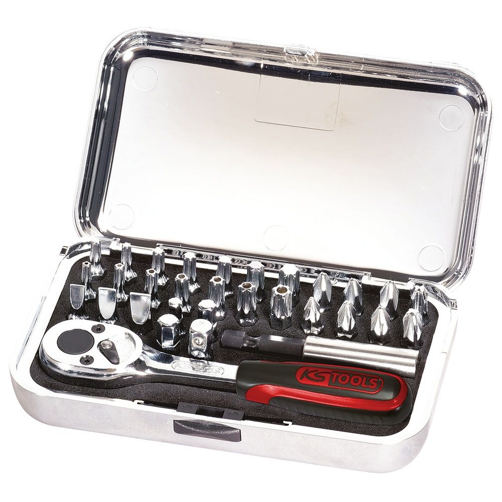 1/4" CHROME Bit-Satz, 31-tlg hochglanz Bits
