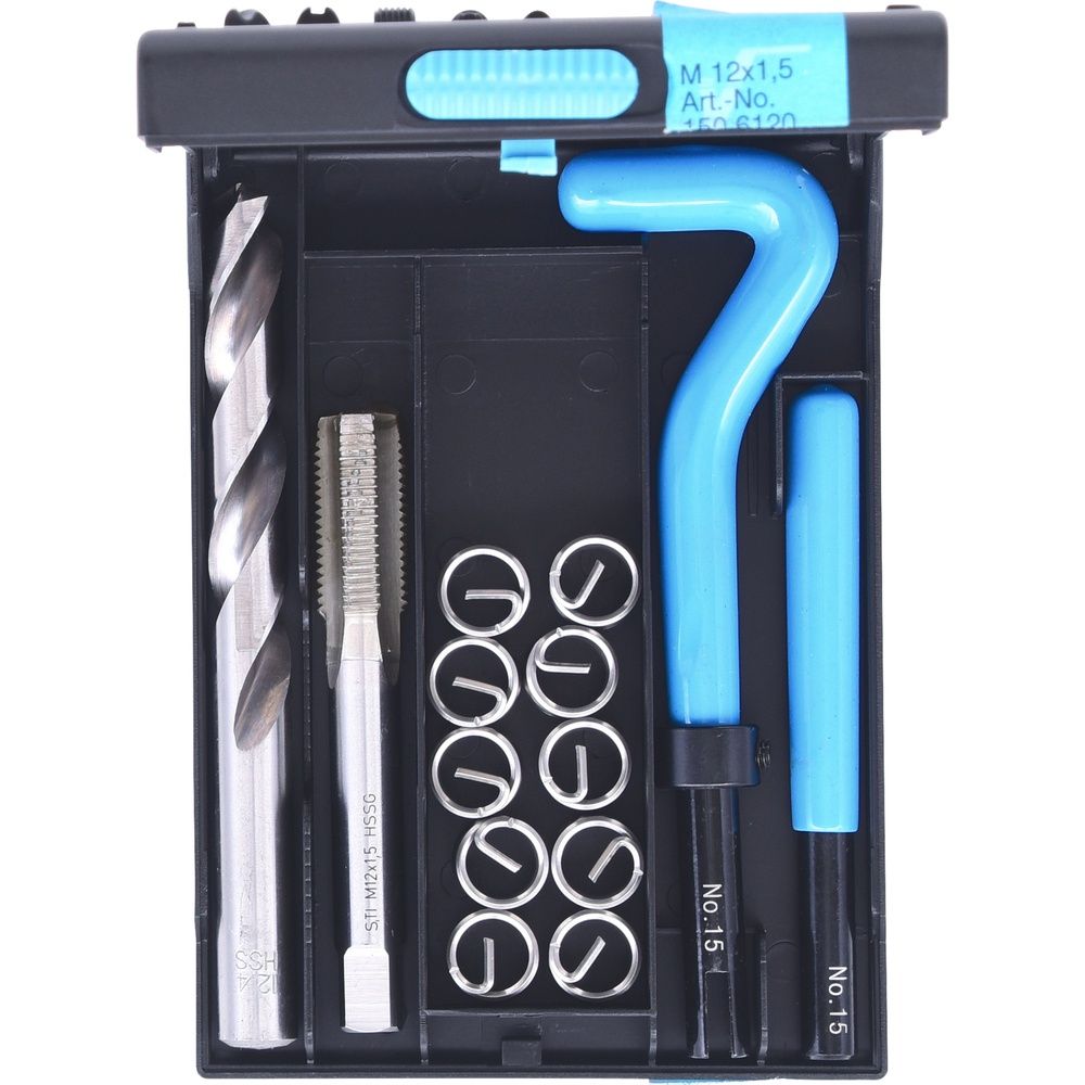 KS TOOLS Gewinde-Reparatur-Satz Nirostahl M12 14-tlg im Stahlblechkoffer, Bild 3