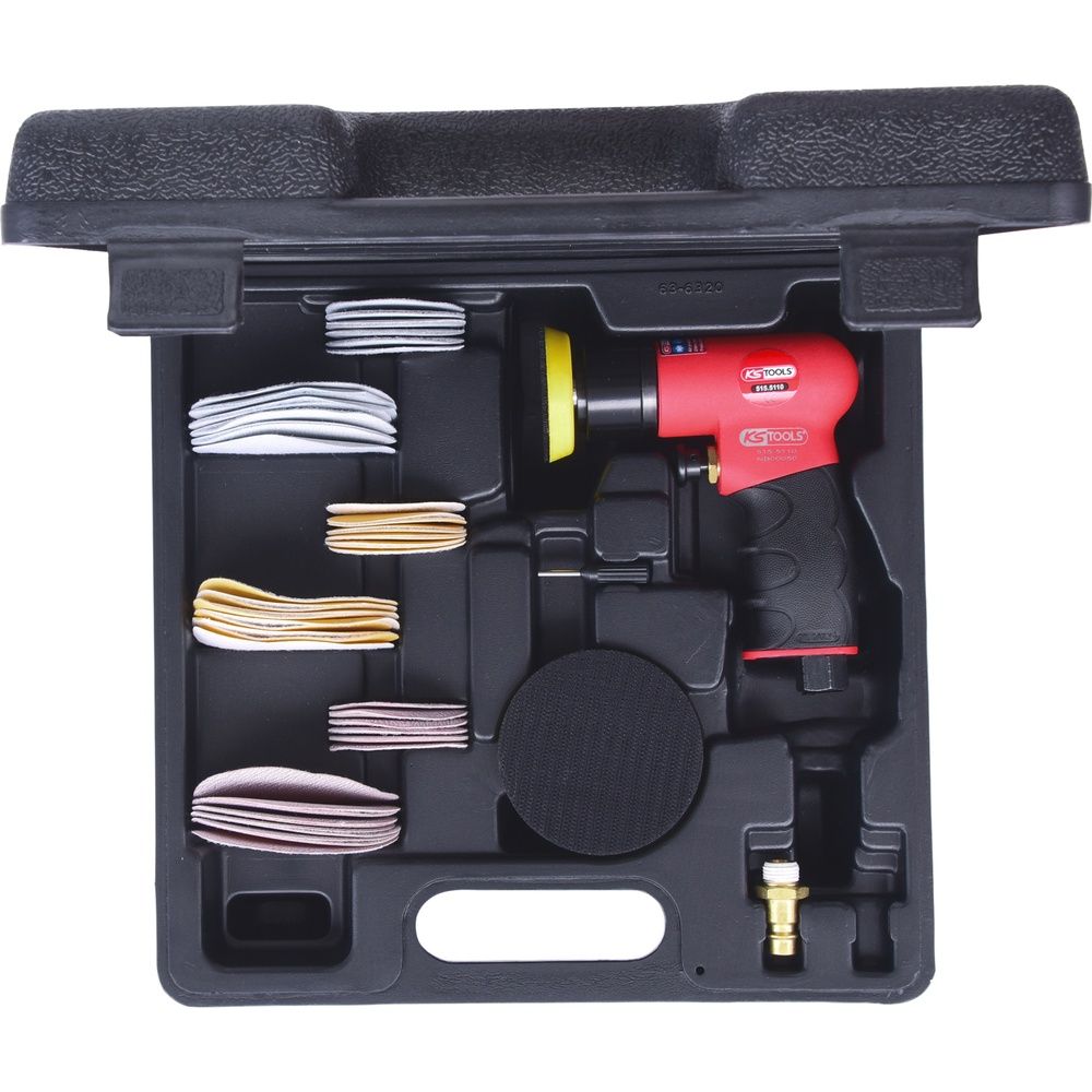 Mini-Druckluft-Exzenterschleifer-Satz 63-tlg, Bild 3