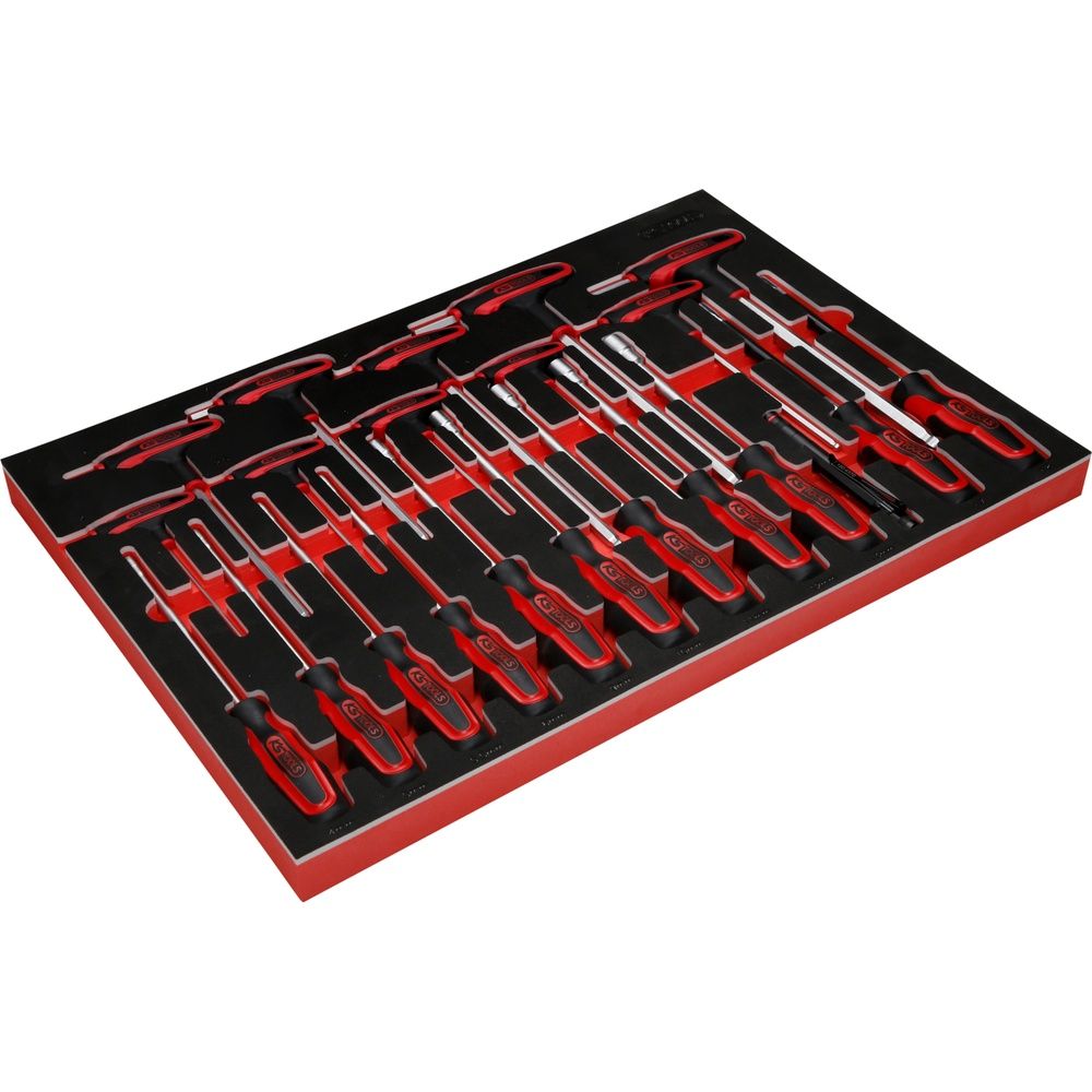 T-Griff- und Schraubendreher-Satz in Schaumstoffeinlage 22-tlg, Bild 2