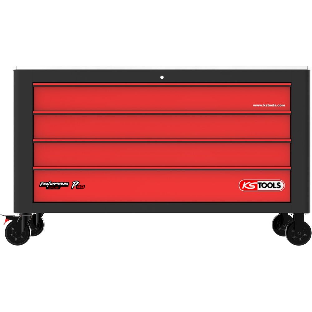 PERFORMANCEplus P40 SCHWARZ/ROT Werkstattwagen mit 4 Schubladen, Bild 10