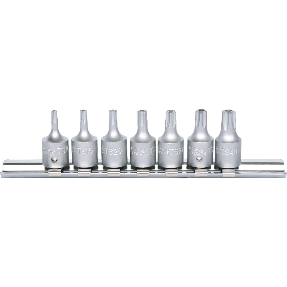 1/4" Bit-Stecknuss-Satz für Fünfstern-Schrauben 7-tlg mit Stirnlochbohrung, Bild 2