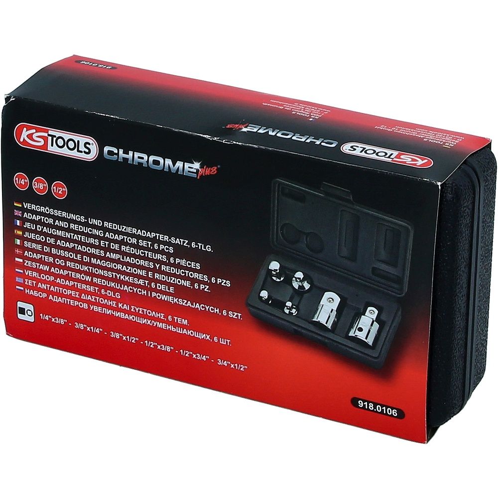 KS TOOLS CHROMEplus Vergrösserungsadapter 1/4 auf 3/8 Zoll und Bit-Adapter-Stecknuss, Bild 10