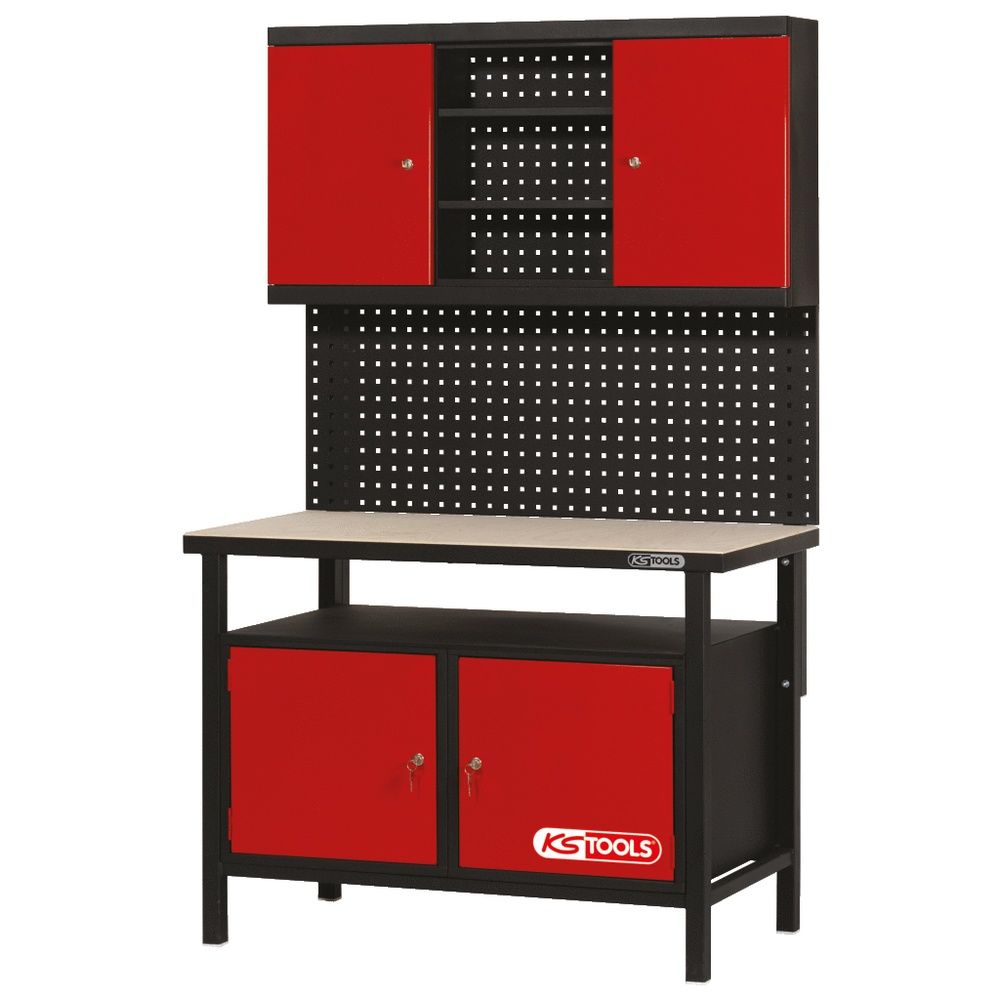 Profi-Werkbank mit 2 Türen H840xB1200xT600mm, Bild 4