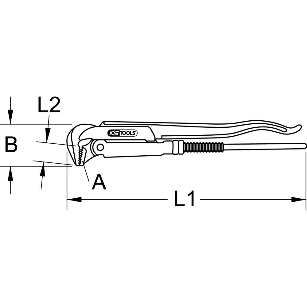 KS TOOLS Eckrohrzange, Bild 9
