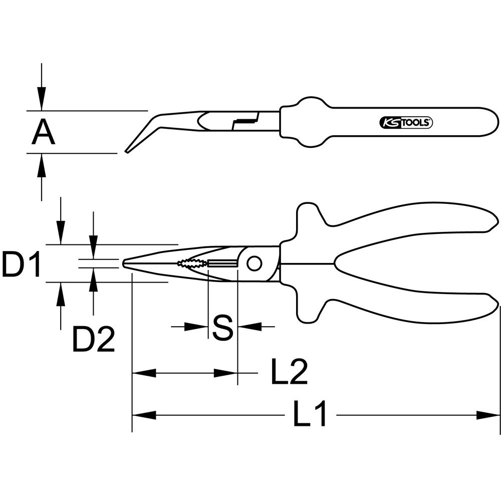 KS TOOLS Flachrundzange, Bild 3