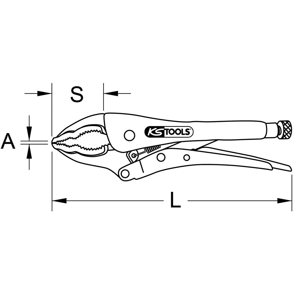 KS TOOLS Grossmaul-Gripzange, Bild 3