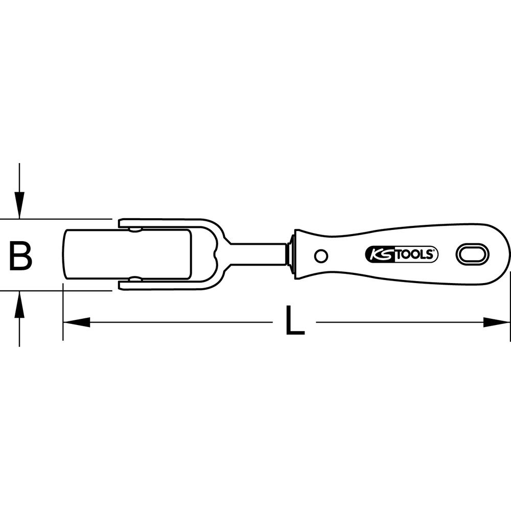 Universal-Stockschraubschlüssel-Antriebswerkzeug M8/M10, Bild 2
