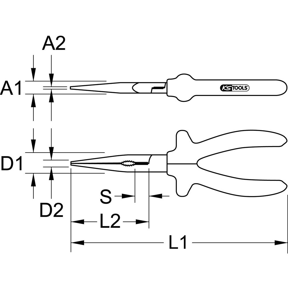 VDE Flachrundzange 160mm, Bild 2