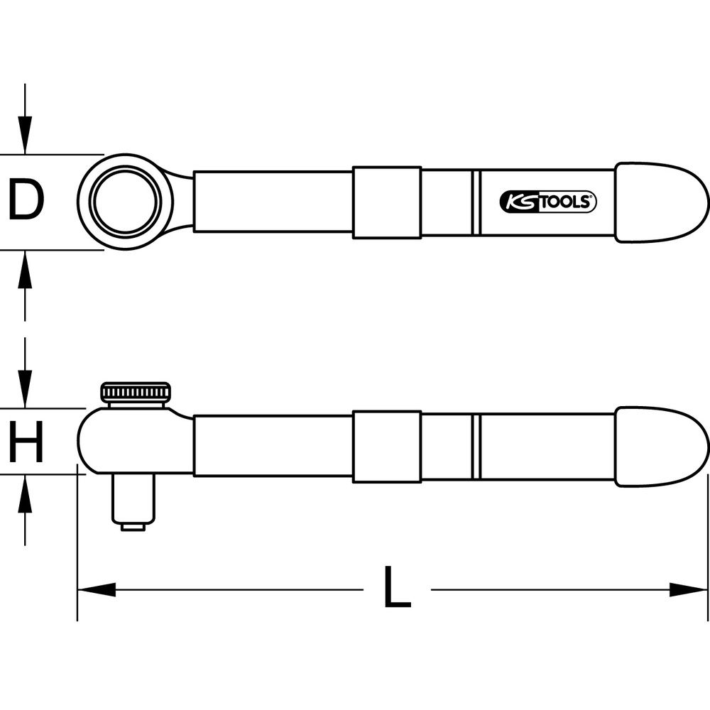 1/2" Mini Drehmomentschlüssel mit Schutzisolierung und Umschalt-Ratschenkopf 5, Bild 2