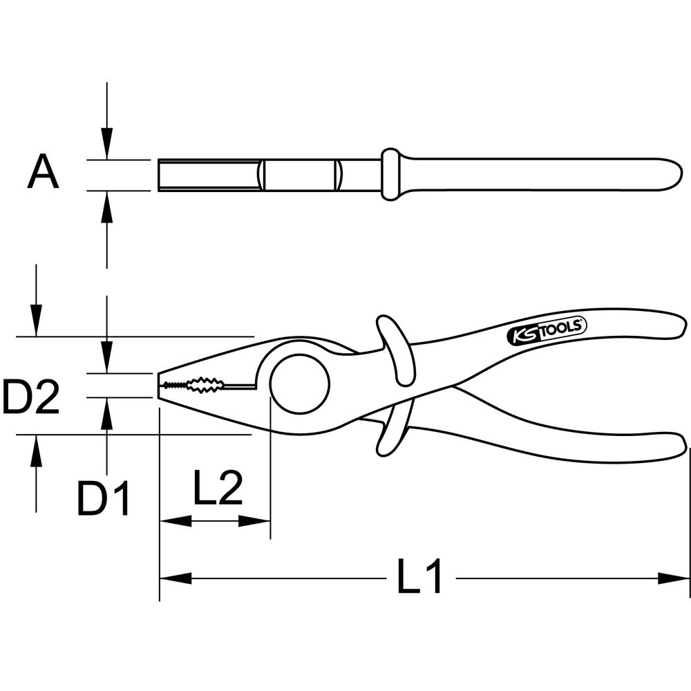 Kunststoff-Flachzange mit Schutzisolierung, Bild 6