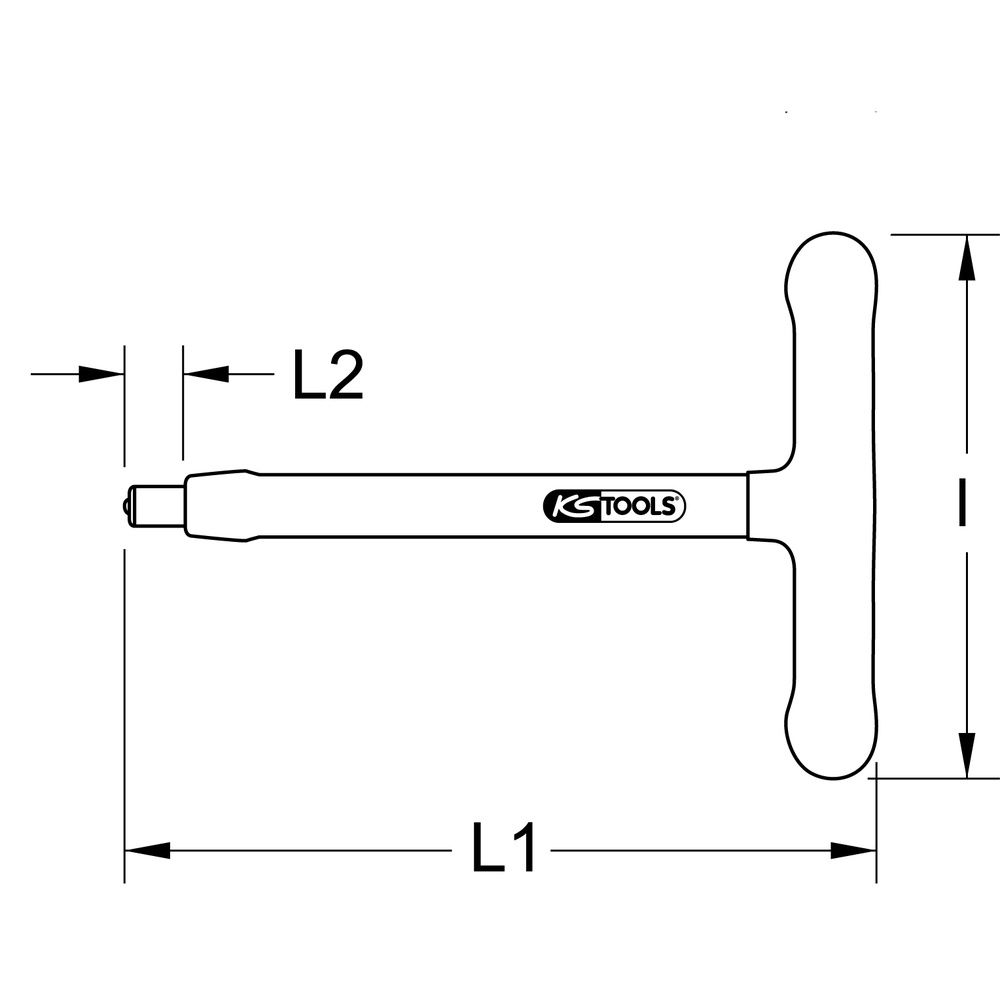3/8" T-Griff-Aufsteckschlüssel mit Schutzisolierung 200mm, Bild 2