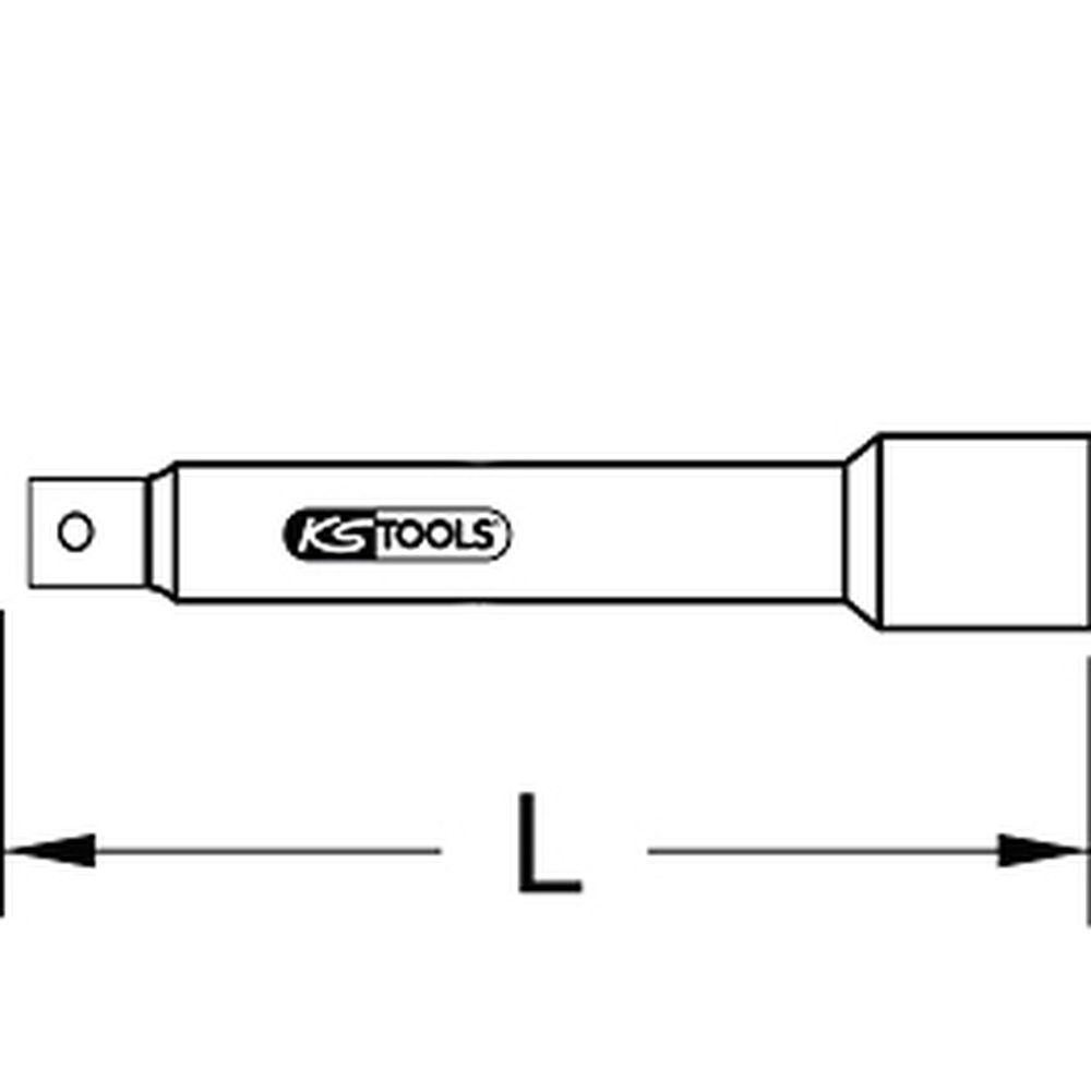KS TOOLS Verlängerung mit Schutzisolierung 3/8 Zoll 75 bis 250 mm, Bild 3