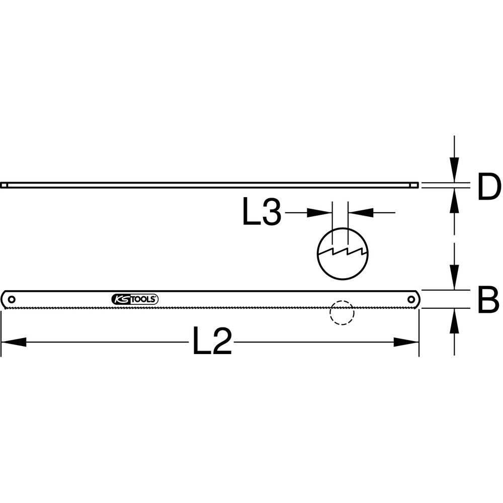 HSS-Bi-Co 8 Metallhochleistungs-Sägeblatt Zahnabstand 1,0mm, Bild 5