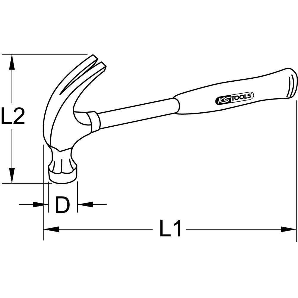 KS TOOLS Klauenhammer, Bild 9