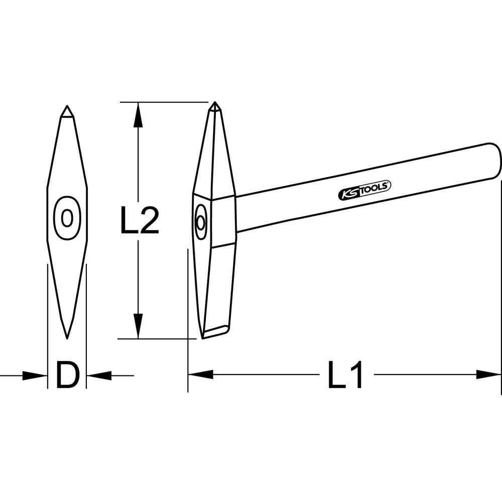 EDELSTAHL Schweisserhammer 300g, Bild 3