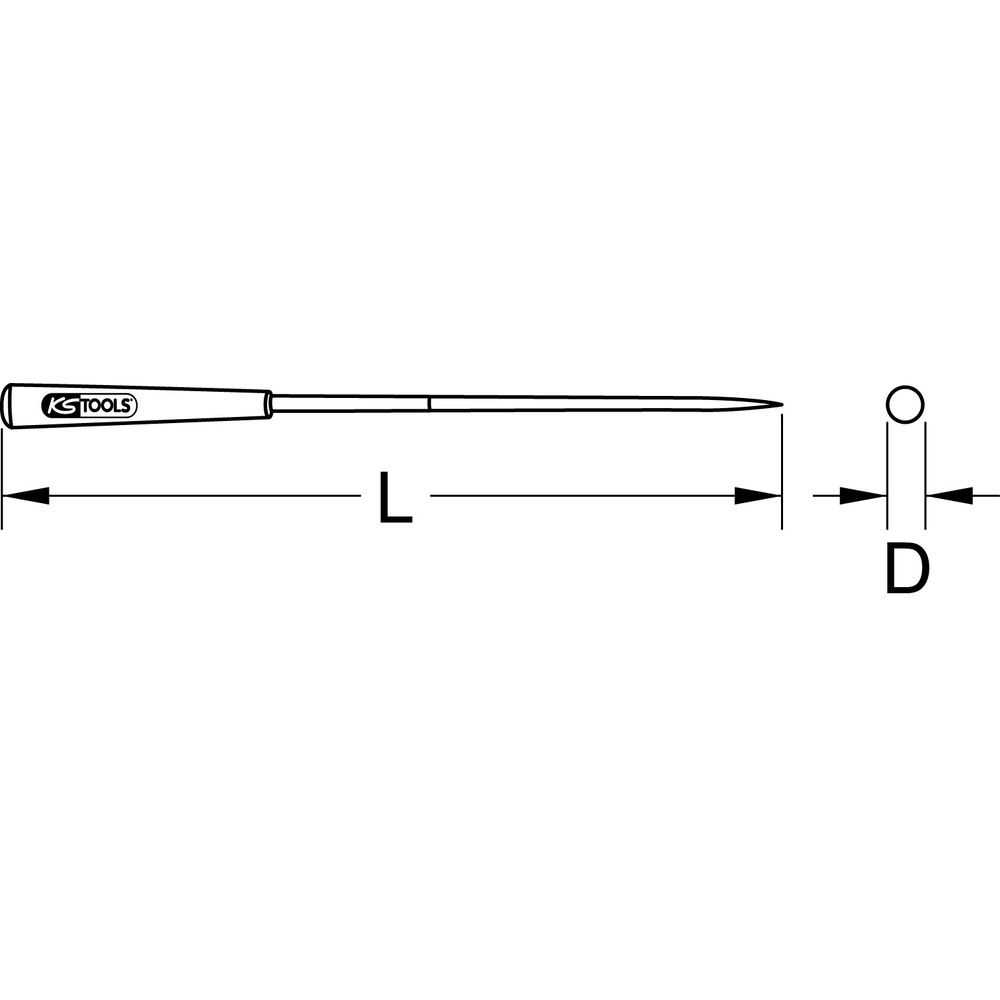 KS TOOLS Rund-Nadelfeile 3mm, Bild 2