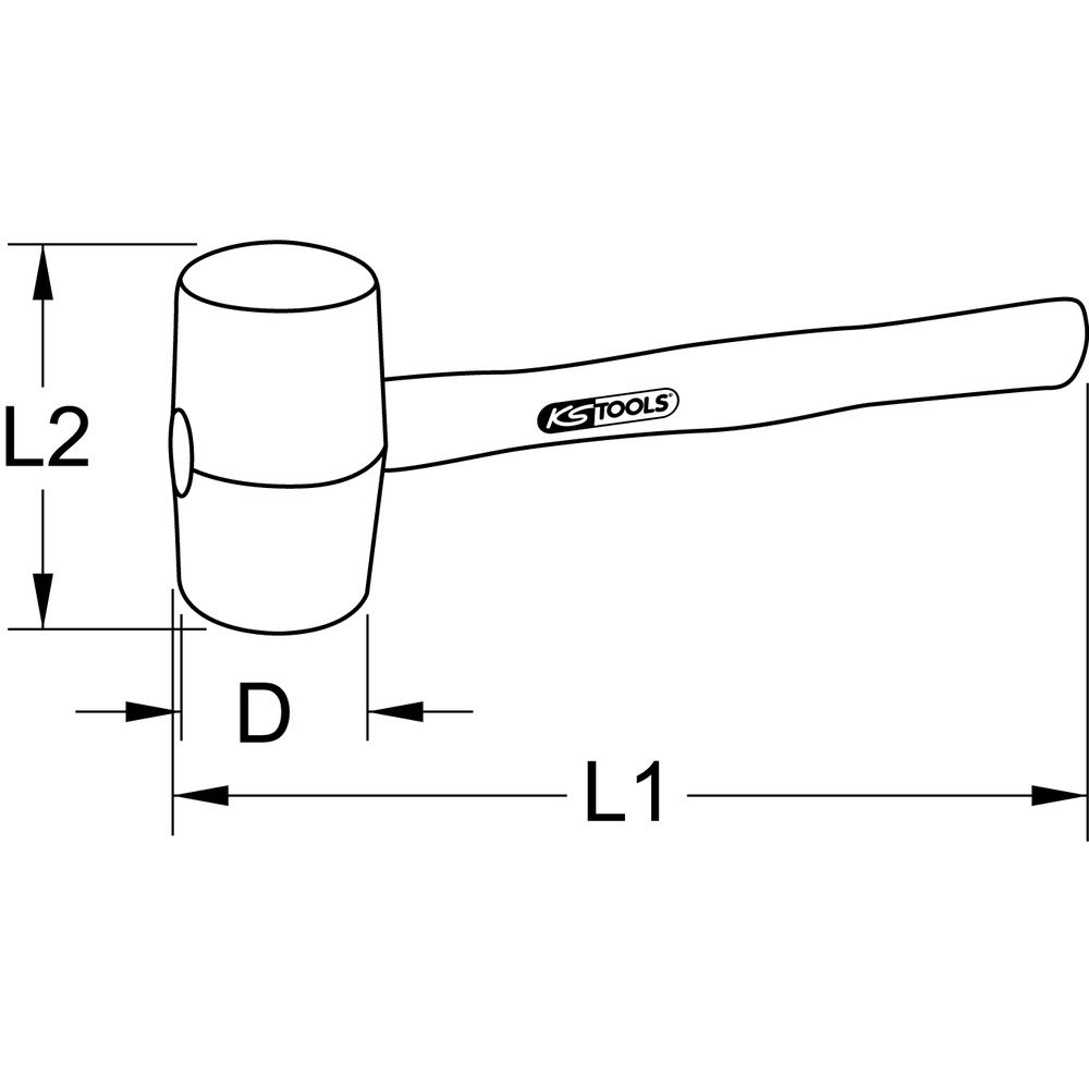 KS TOOLS Gummihammer, Bild 3