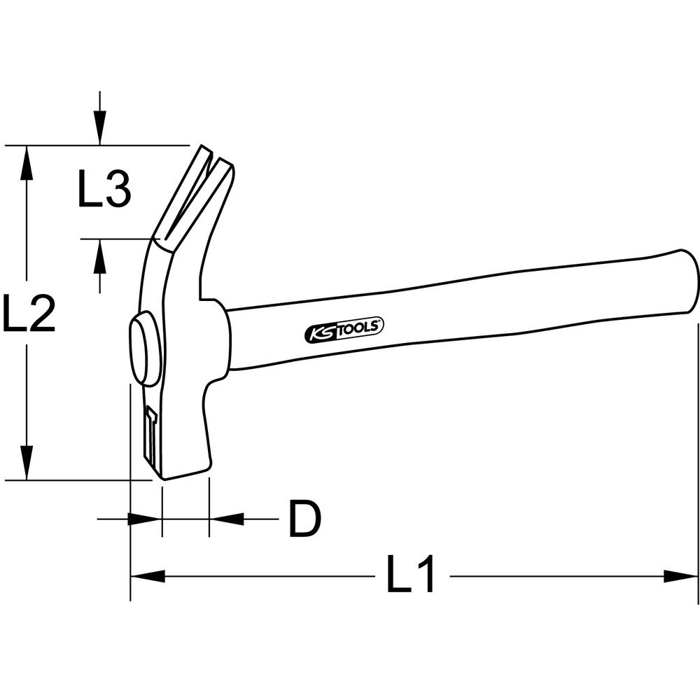 KS TOOLS Klauenhammer, Bild 3