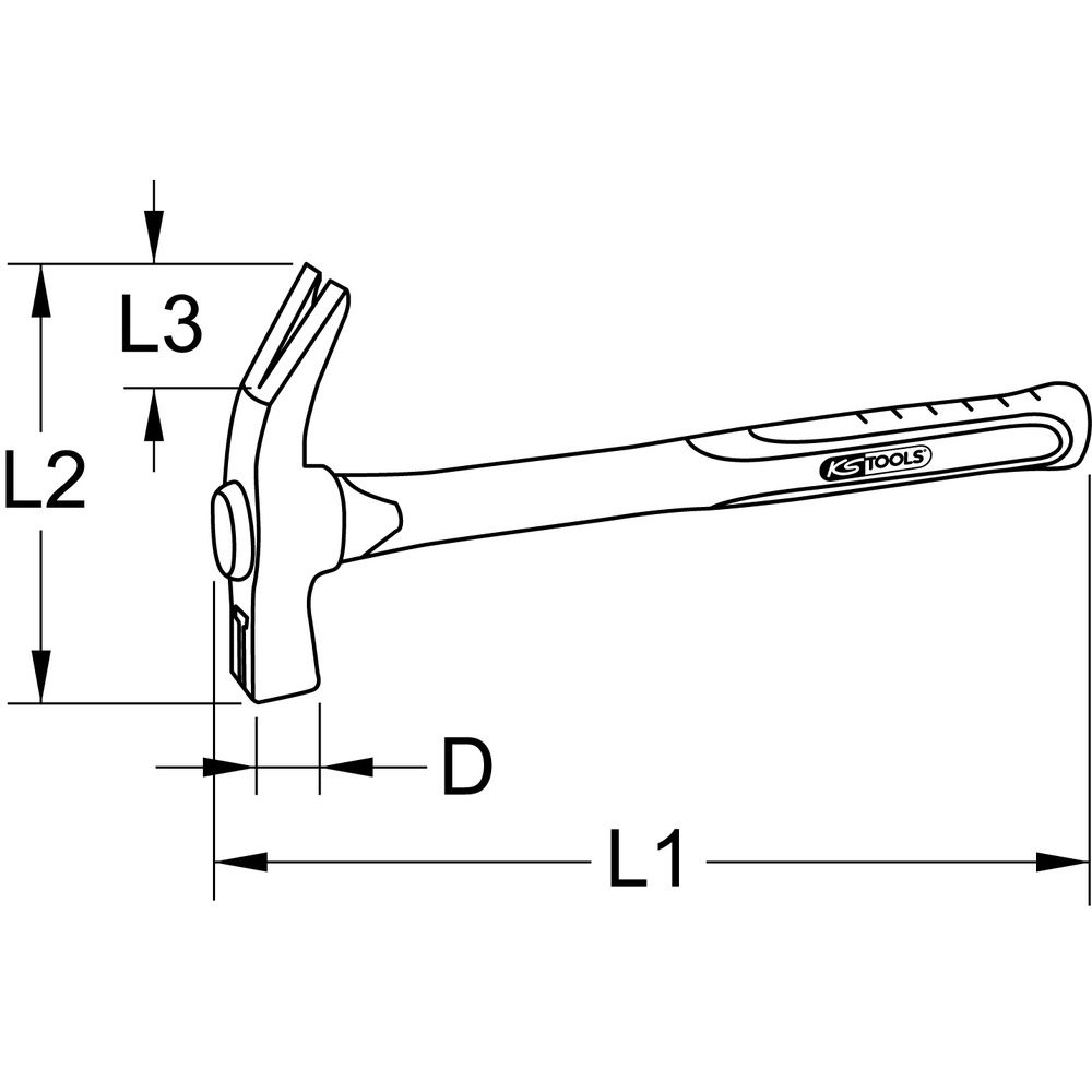KS TOOLS Klauenhammer, Bild 6
