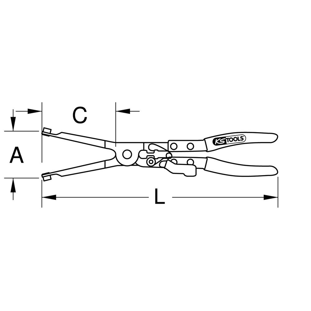 Auspuffschellen-Zange 310mm, Bild 3