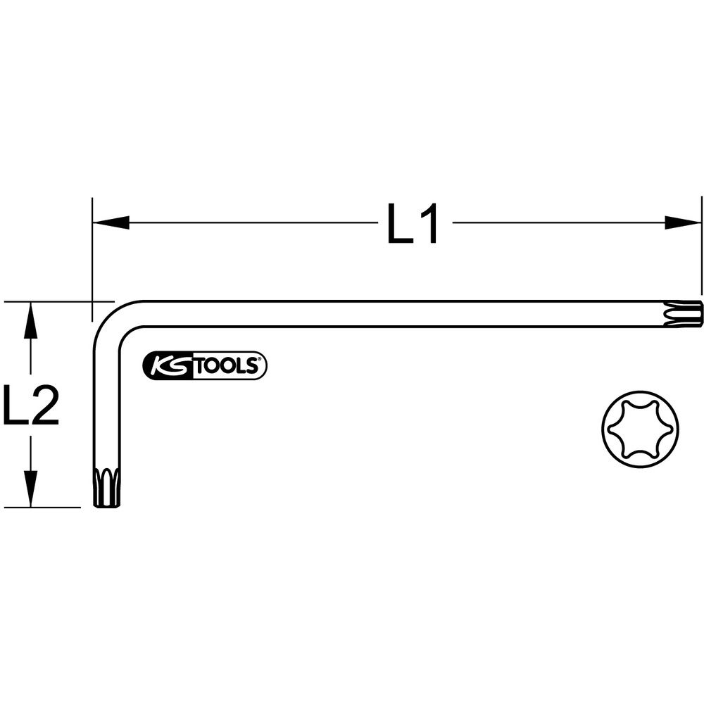 Kugelkopf-Torx-Winkelstiftschlüssel XL, Bild 4