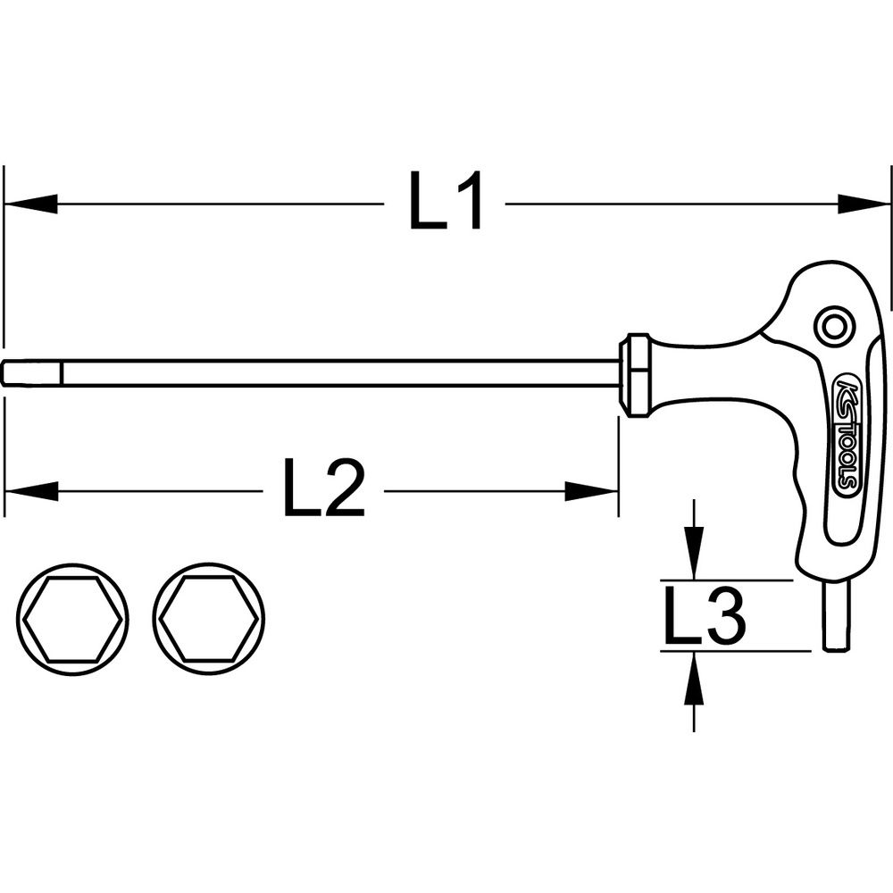 T-Griff-Innensechskant-Schlüssel 1/8", Bild 3