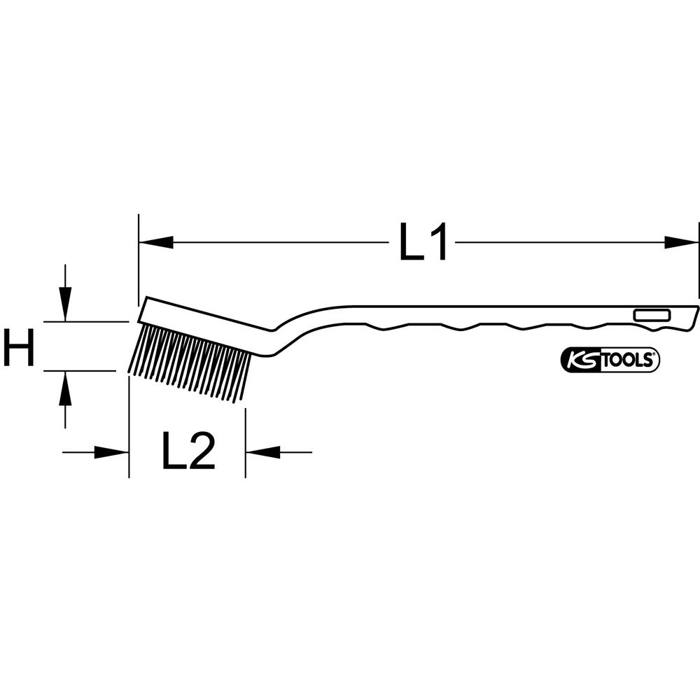 Messingdraht Zündkerzen-Drahtbürste-2-reihig 170mm, Bild 3