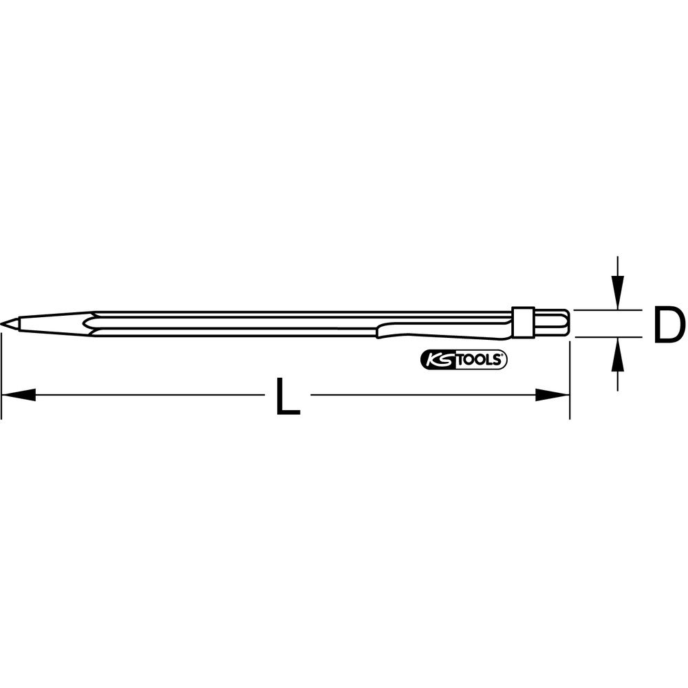 Hartmetall-Anreissnadel 145mm, Bild 3