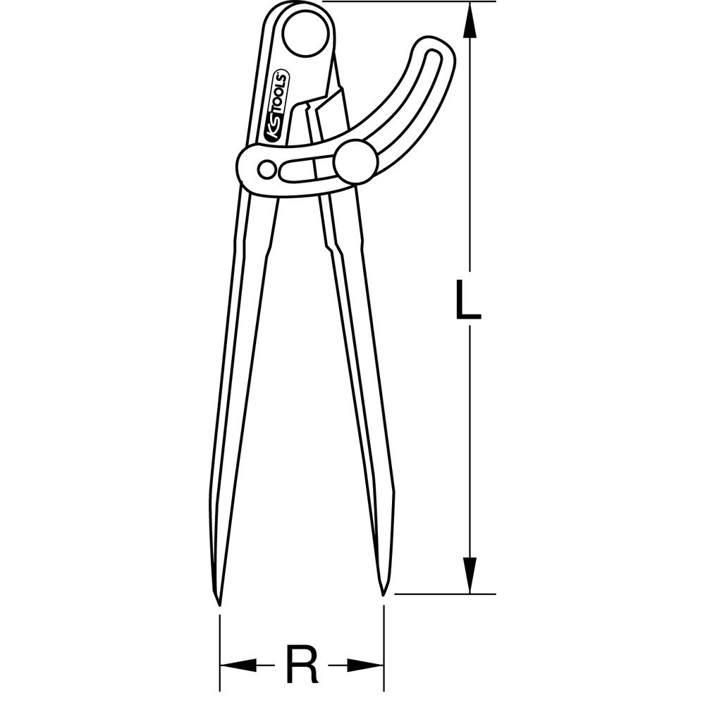KS TOOLS Spitzzirkel, Bild 2