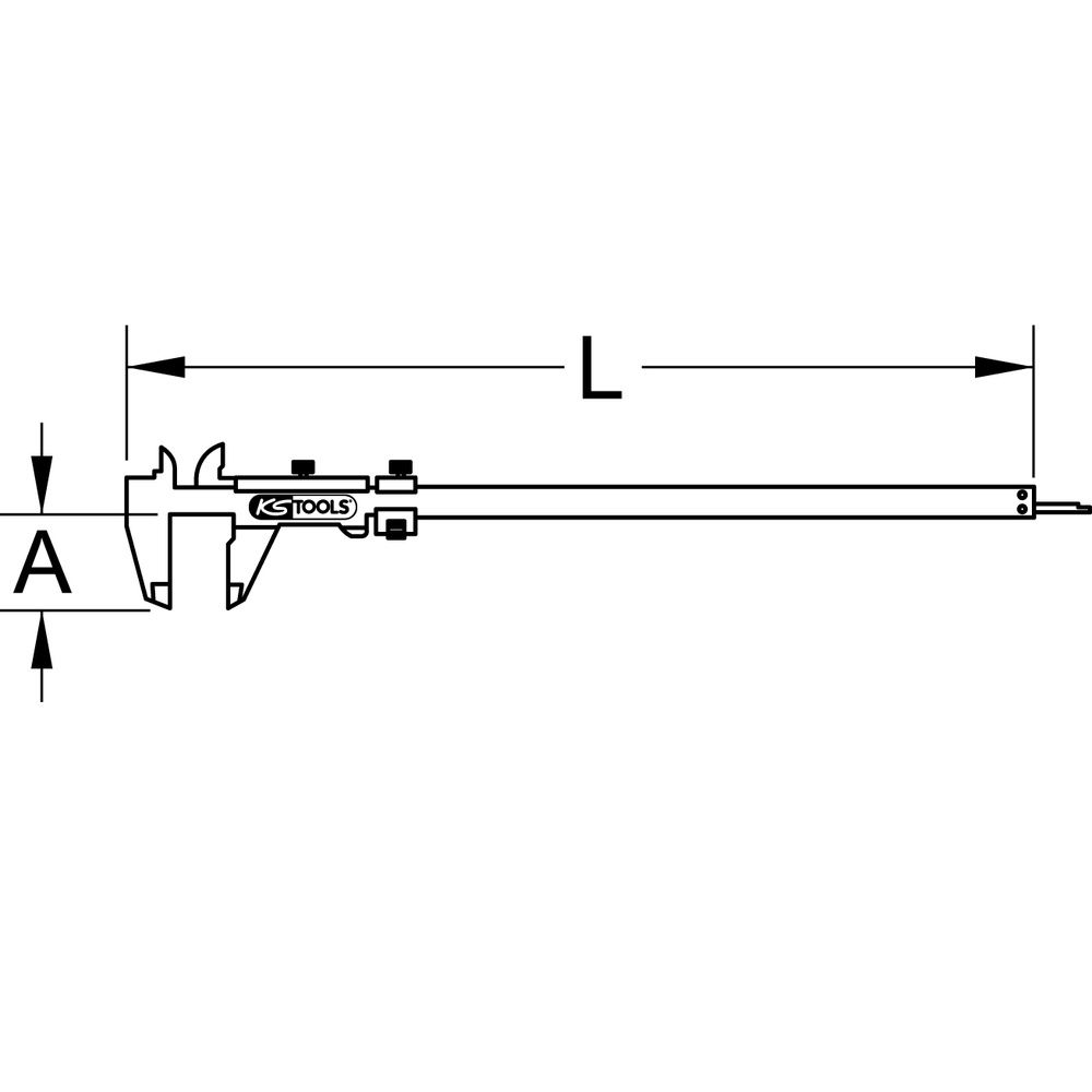 Werkstatt-Messschieber 0-300mm 415mm, Bild 3