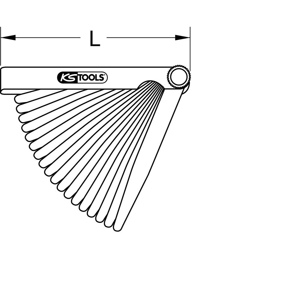 Fühlerlehre 20 Blatt 0,05-1mm, Bild 3
