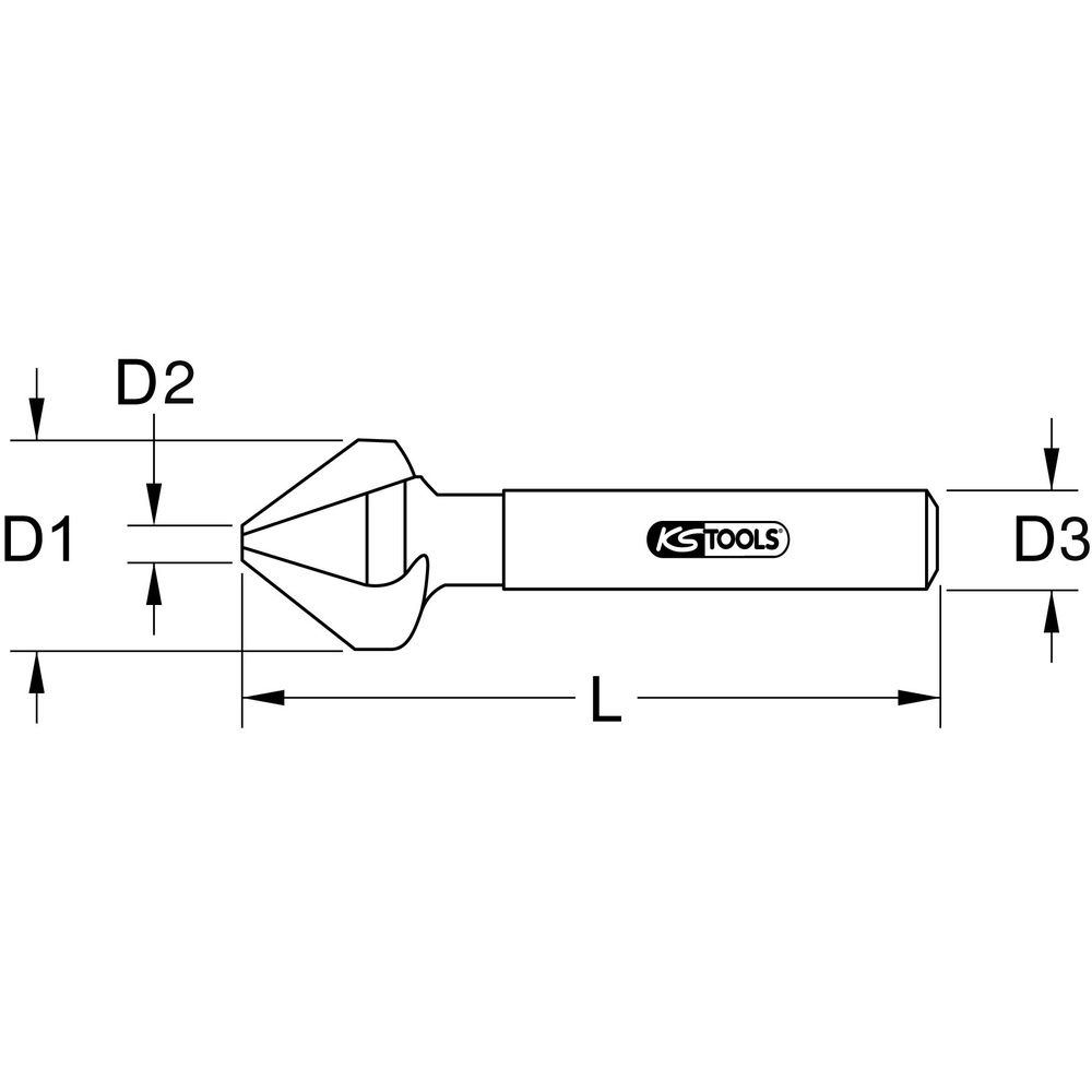 KS TOOLS HSS Kegel- und Entgratsenker 75° Form C Ø 6,3 bis 31,5 mm, Bild 2