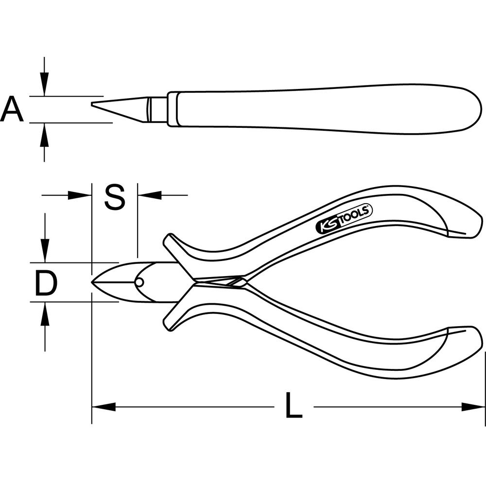 Feinmechanik-Diagonal-Seitenschneider 120mm, Bild 2