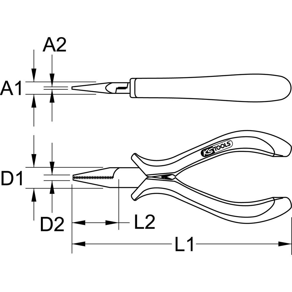 Feinmechanik-Flachzange 125mm, Bild 2