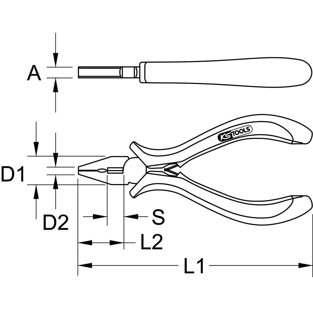 Feinmechanik-Kombinationszange 120mm, Bild 3