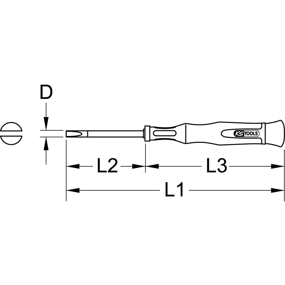 Feinmechanik-Schlitz-Schraubendreher 3mm, Bild 2