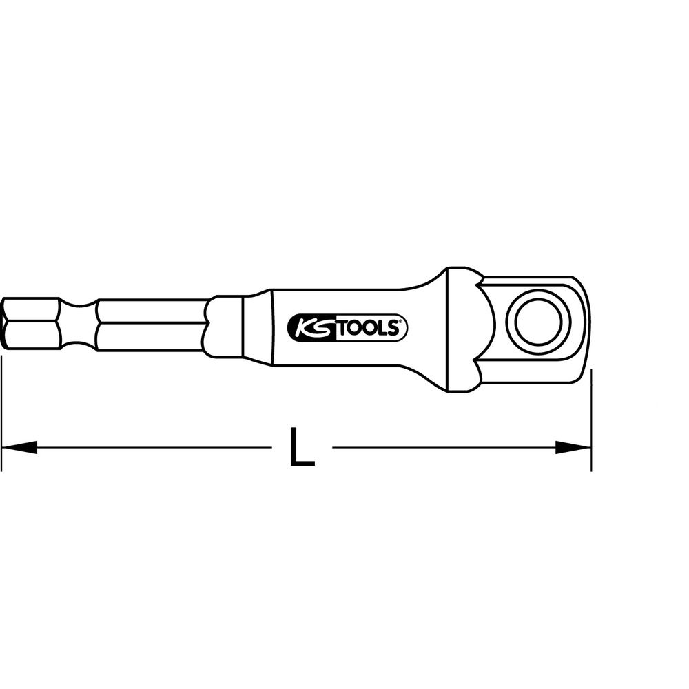 1/4" Vierkant-Adapter für 1/4" Stecknuss, Bild 5