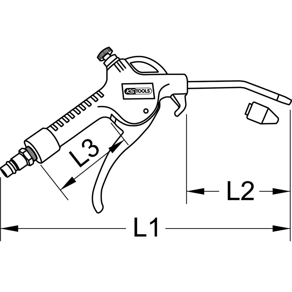 Druckluft-Ausblaspistole Ausblaswerkzeuge, Bild 6