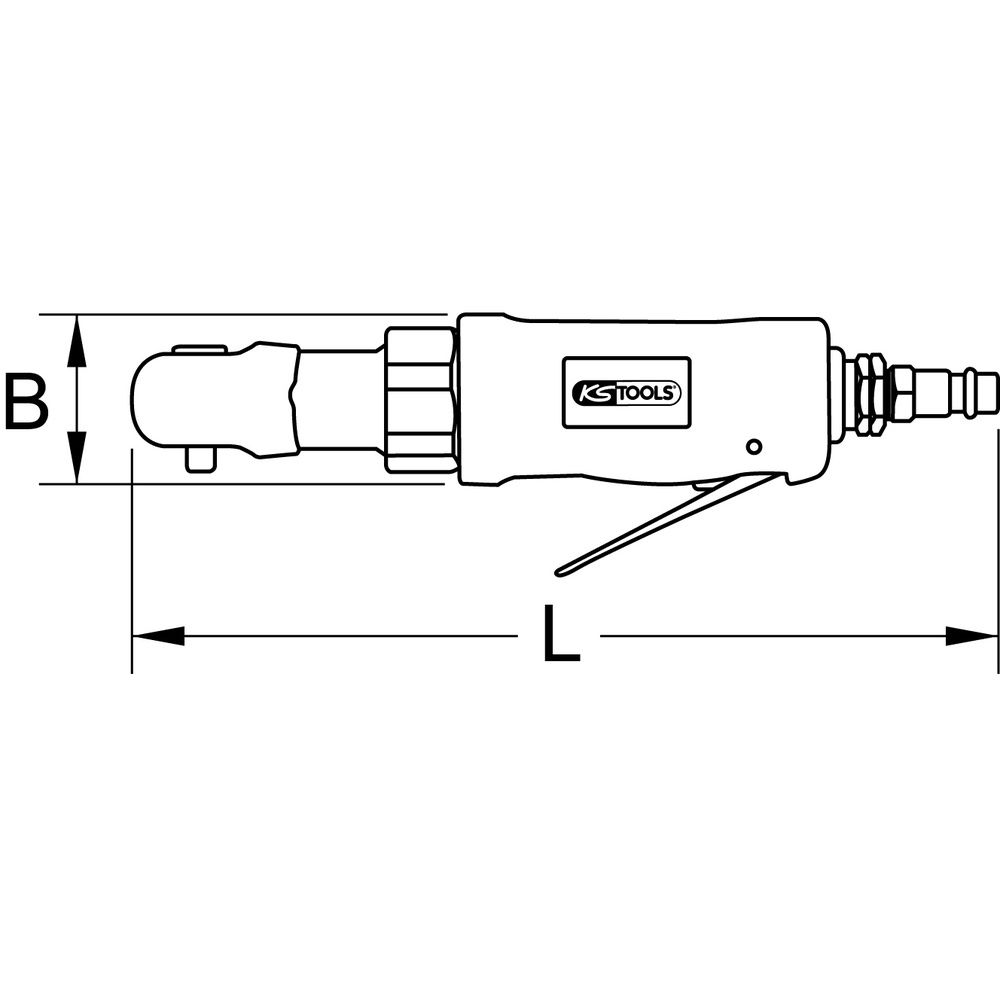 3/8" SlimPOWER Mini-Druckluft-Umschaltratsche 30Nm, Bild 4