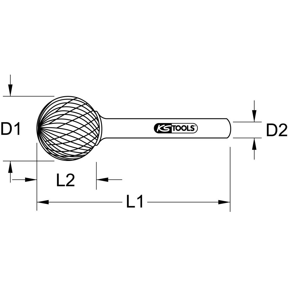 HM Kugel-Frässtift Form D, Bild 6