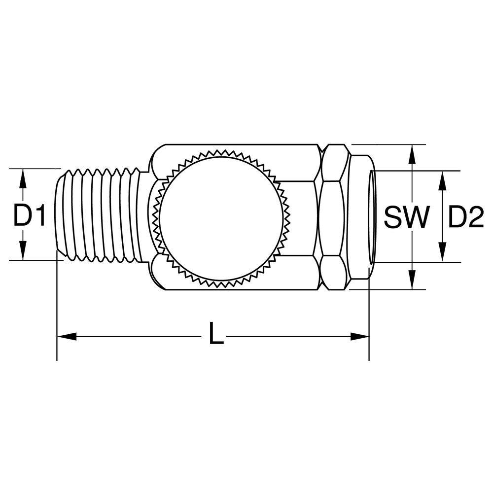 1/4" Messing-Druckluft-Regulierer 11x13mm, Bild 2