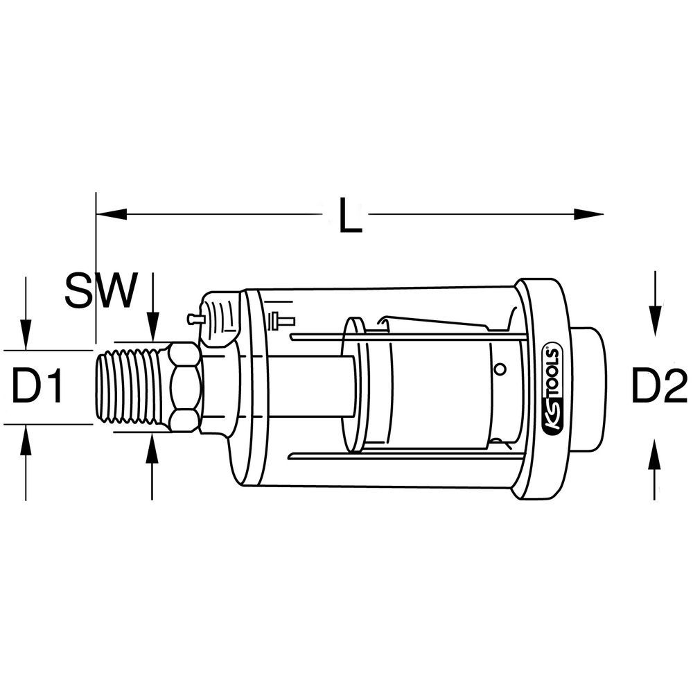 1/4" Druckluft-Wasserabscheider 88mm, Bild 3
