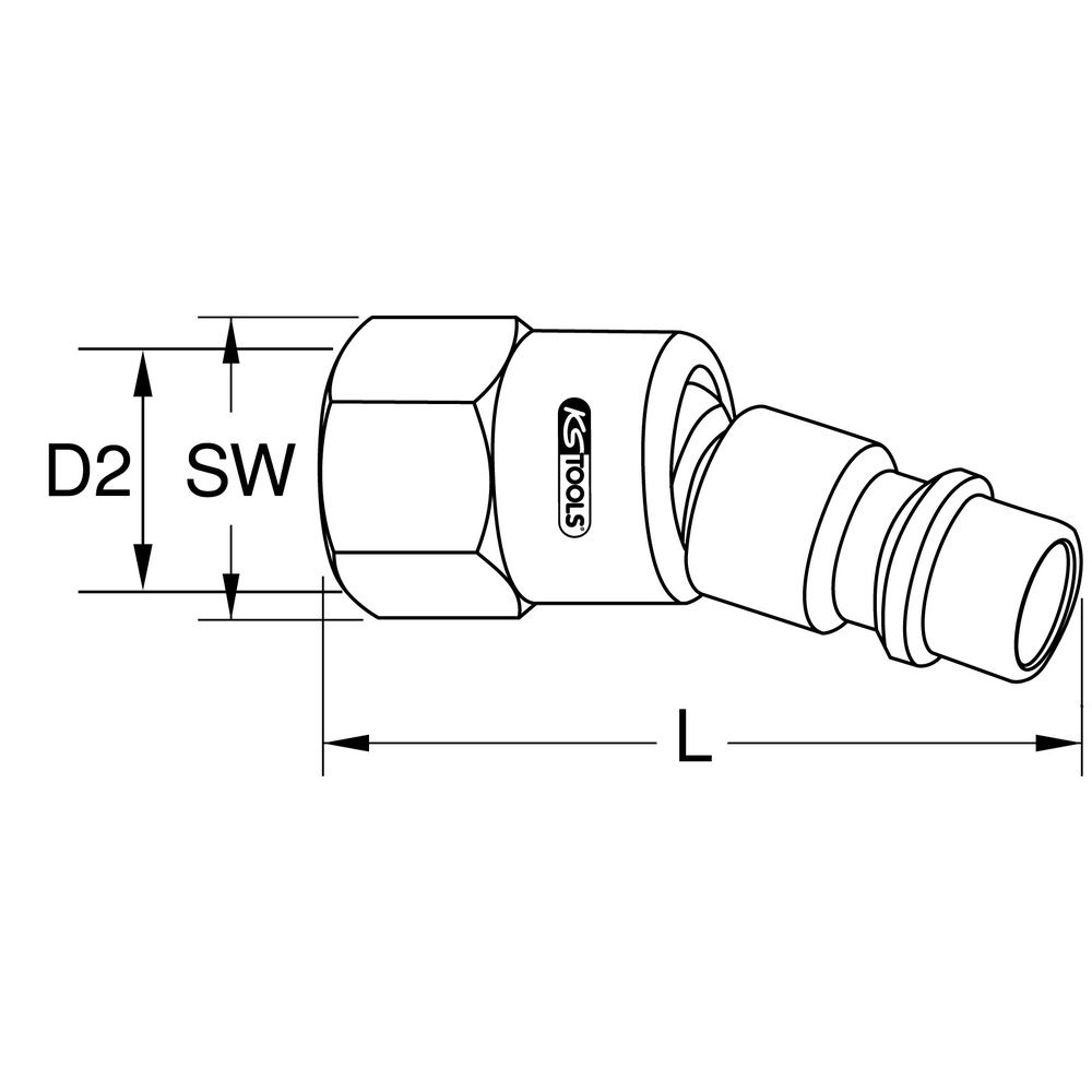 1/4" Metall-Kugelgelenk-Stecknippel, Bild 3
